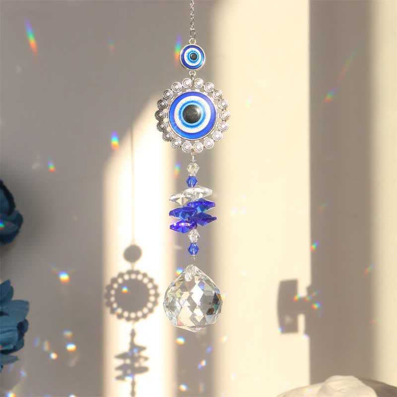 Blue Evil Eye Suncatcher Wind Chime - Evil Eye - image 1