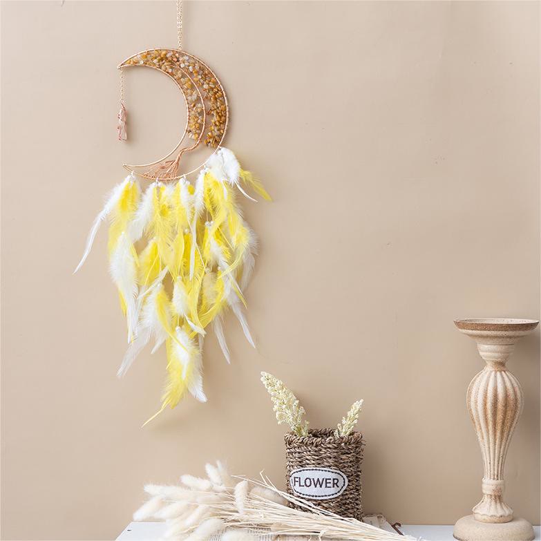 Olivenorma Natural Gravel Woven Tree of Life Moon Dream Catcher - image 21