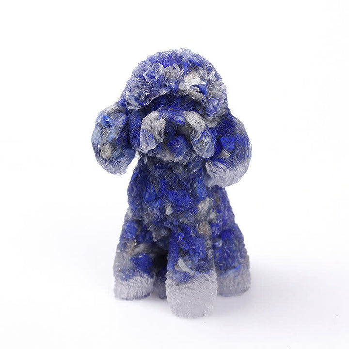 Olivenorma Natural Crystal Poodle Gemstone Decoration  - Lapis Lazuli - image 1