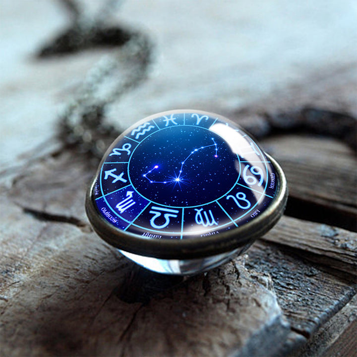 Olivenorma Double-sided Glass Globe With 12 Stars Zodiac Necklace - Scorpio - image 9