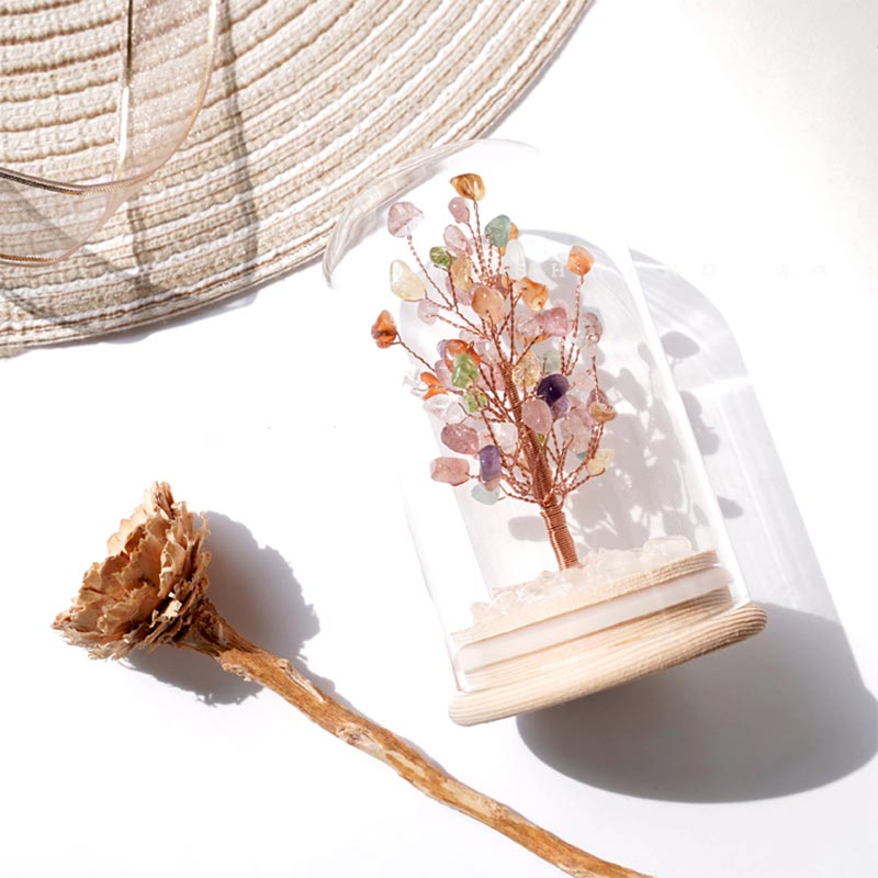 Olivenorma Christmas Tree Crystal Stone Night Light Decoration - Chakra Crystal - image 16