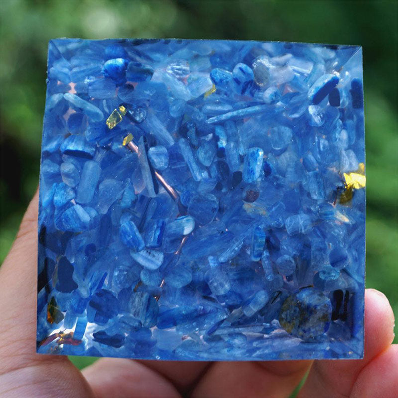 Olivenorma Amethyst Kyanite Tree Of Life Orgone Pyramid - image 4