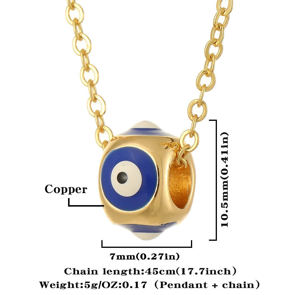 Olivenorma Oil Dripping Round Evil Eye Pendant Necklace - image 10