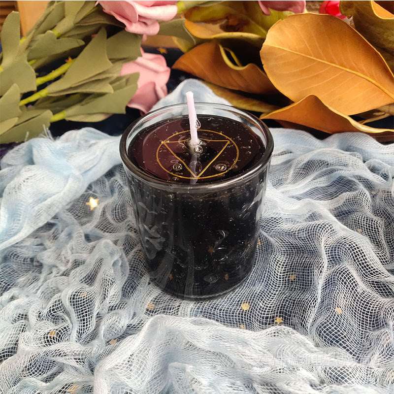 Olivenorma Wish Prayer Ceremony Glass Candle - Black - image 2