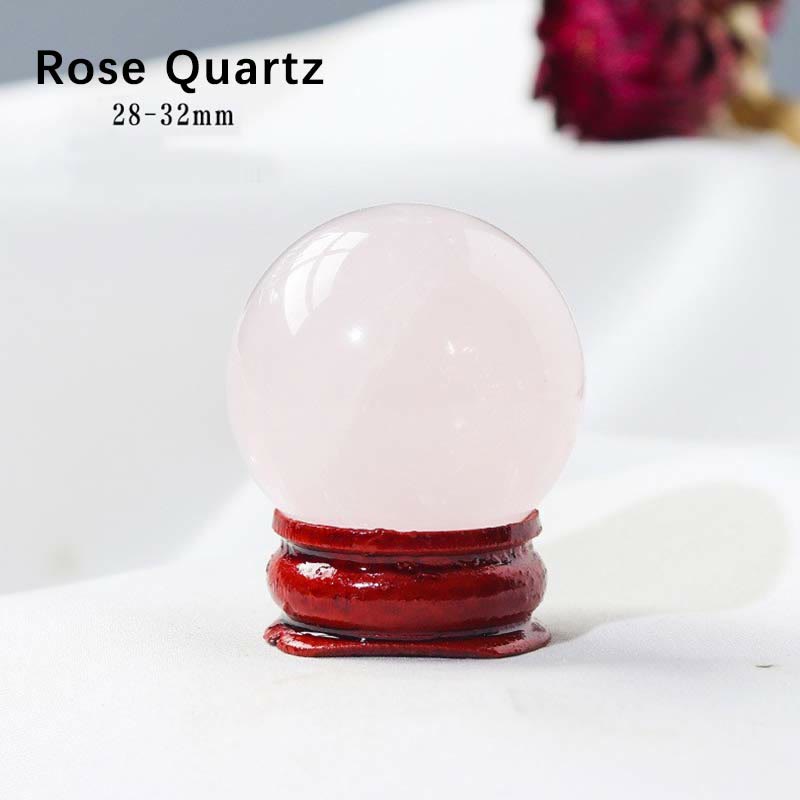Olivenorma 9pcs Natural Crystal Balls Gemstone Crystal Set - Rose Quartz - image 3