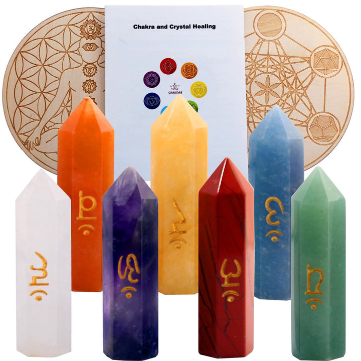 Olivenorma Healing Chakra Decor Set Crystal Wands - Chakra - image 0