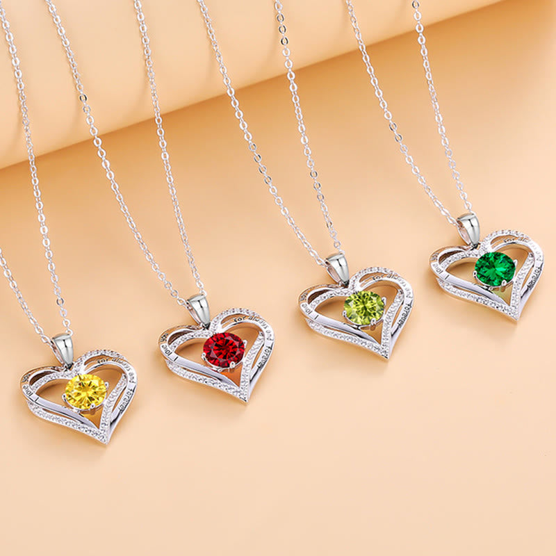 Olivenorma "I Love You Always and Forever" – Forever Love Birthstone Heart Necklace - image 48