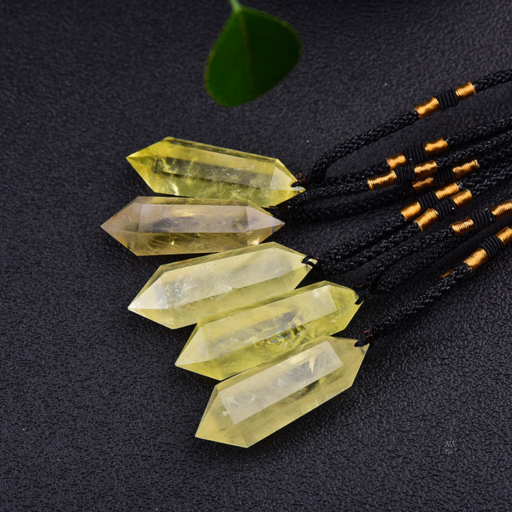 Olivenorma"Prosperous Life" - Citrine Hexagonal Prism Crystal Necklace - image 3