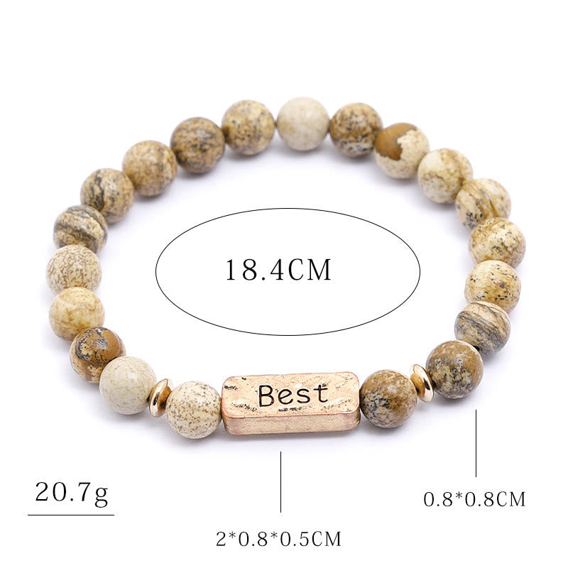 Olivenorma Natural Gemstone Best Engraving Bracelet - image 9