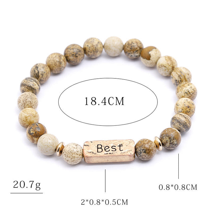 Olivenorma Natural Gemstone Best Engraving Bracelet - image 9