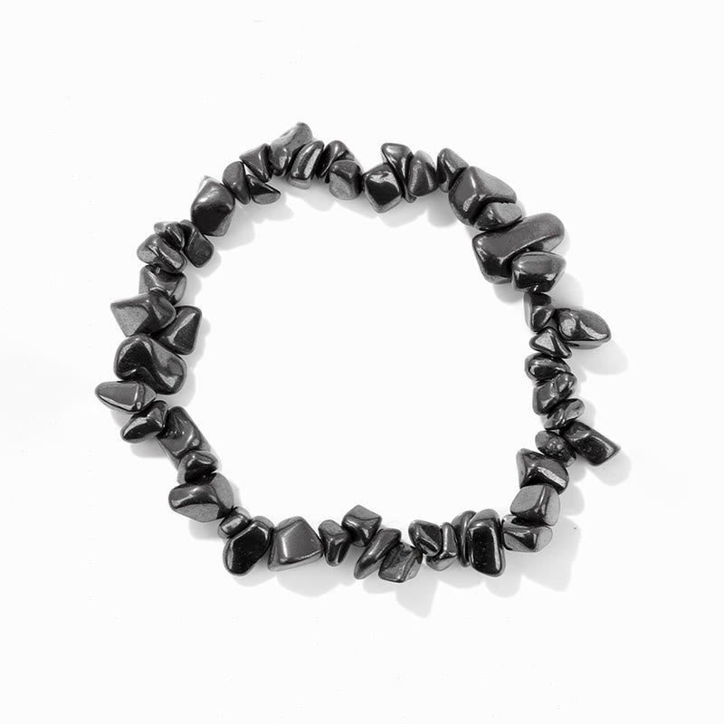 Olivenorma Colorful Natural Irregular Gravel Bracelet - Hematite - image 34