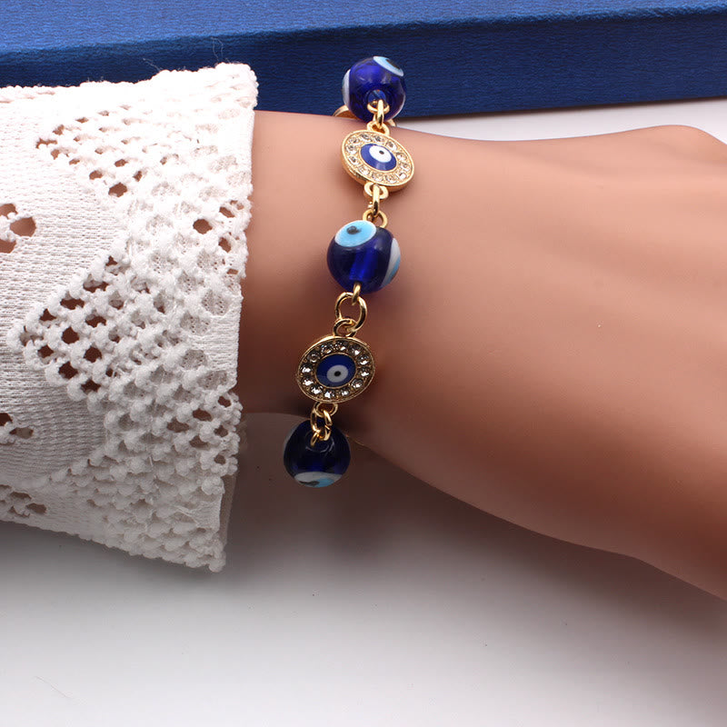 Olivenorma "Always Protected" Gold Chain Evil Eye Bracelet  - image 6