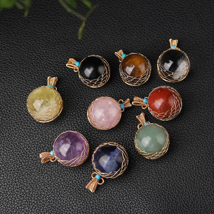 Olivenorma Delicate Natural Crystal Sphere Necklace - Citrine - image 15