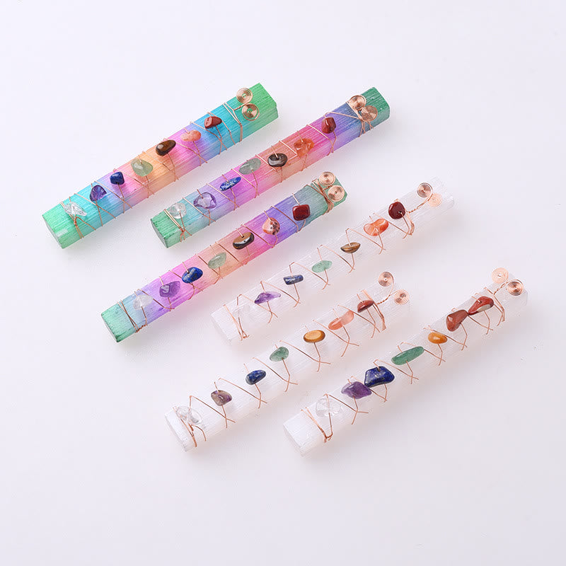 Olivenorma Chakra Moroccan Plaster Crystal Wands - image 9