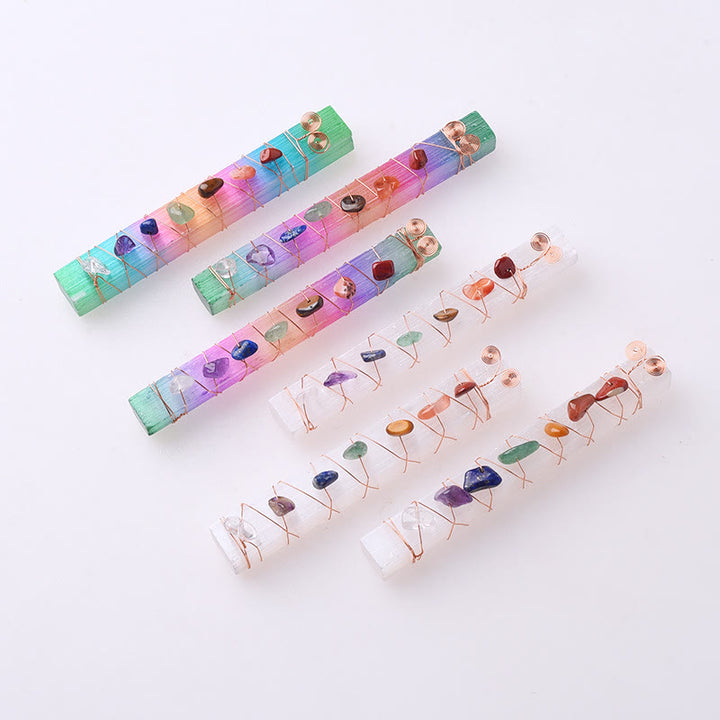 Olivenorma Chakra Moroccan Plaster Crystal Wands - image 9