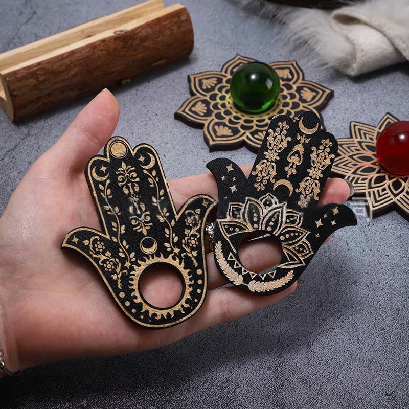 Olivenorma Hamsa Wing Gemstone Display Crystal Ball Stand Decoration - image 3