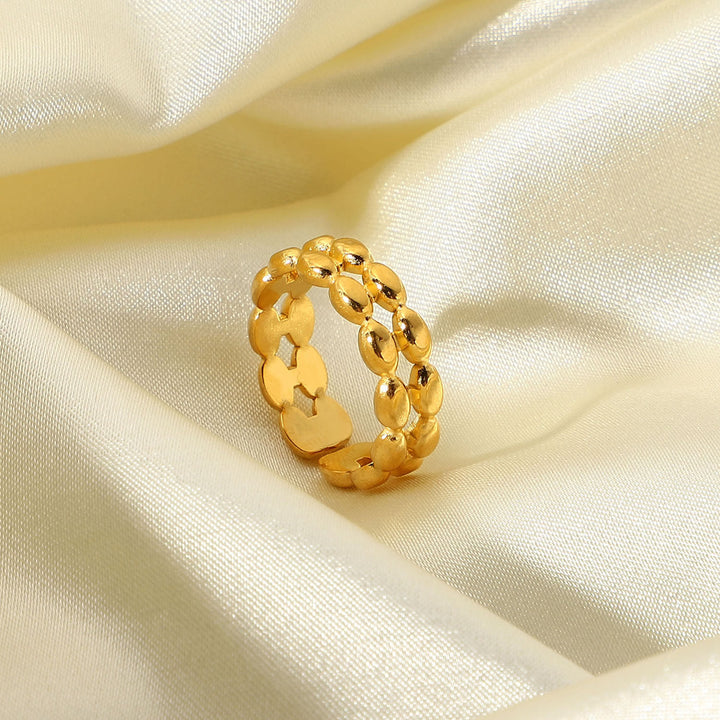 Olivenorma Gold Green Natural Malachite Open Ring Set - image 23