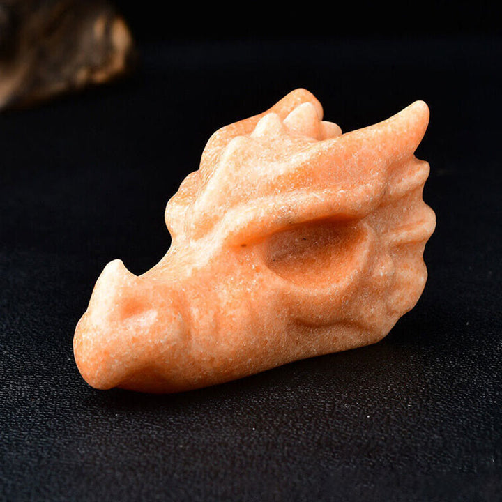 Olivenorma 3.2 Inch Dragon Head Skull Gemstone Decoration - image 7