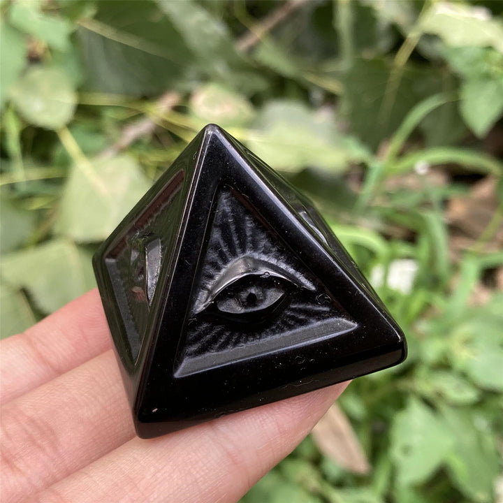 Olivenorma Obsidian Orgone Pyramid Gemstone Decoration - image 5