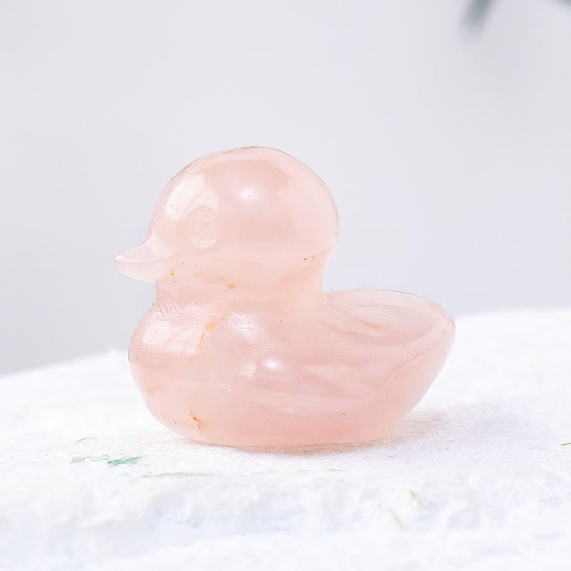 Olivenorma 1.2Inch Quartz Crystal Duck Carving Gemstone Decoration - image 1