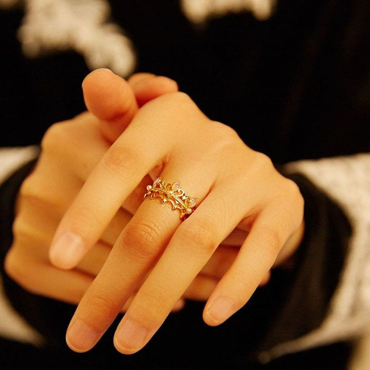 Olivenorma Opalite Freshwater Pearl Rapunzel Crown Ring - image 6