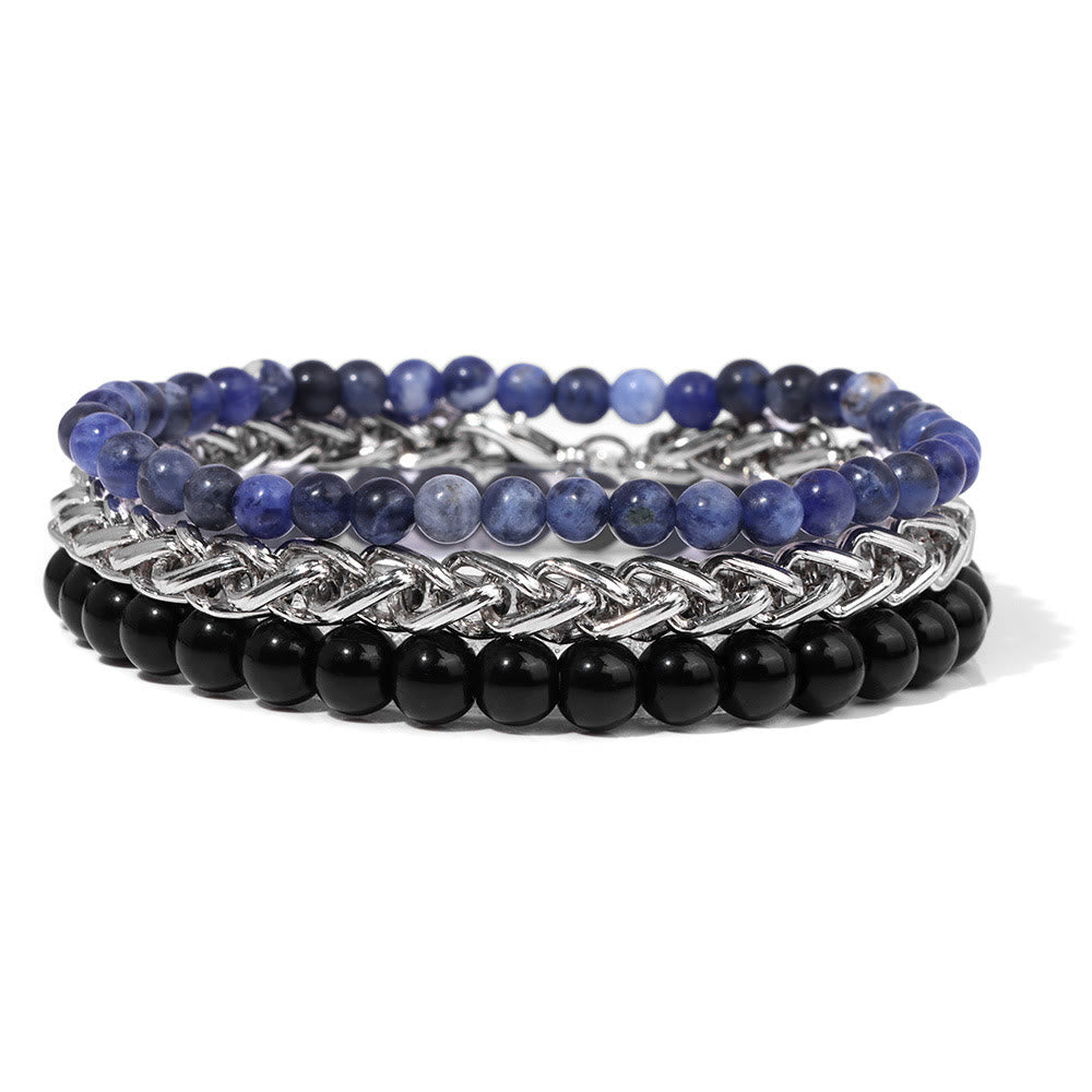 Olivenorma "Peace And Calm" Blue Sodalite Bracelet Set - Blue Sodalite - image 0