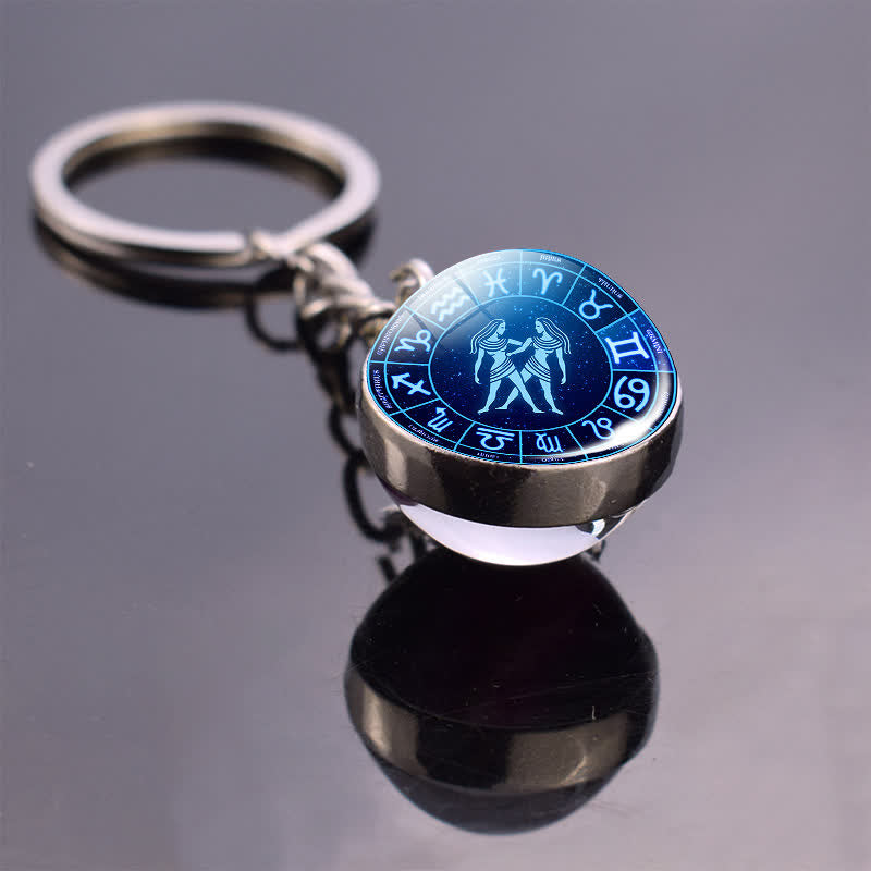 Glass 12 Stars Zodiac Protection Keychain - image 5