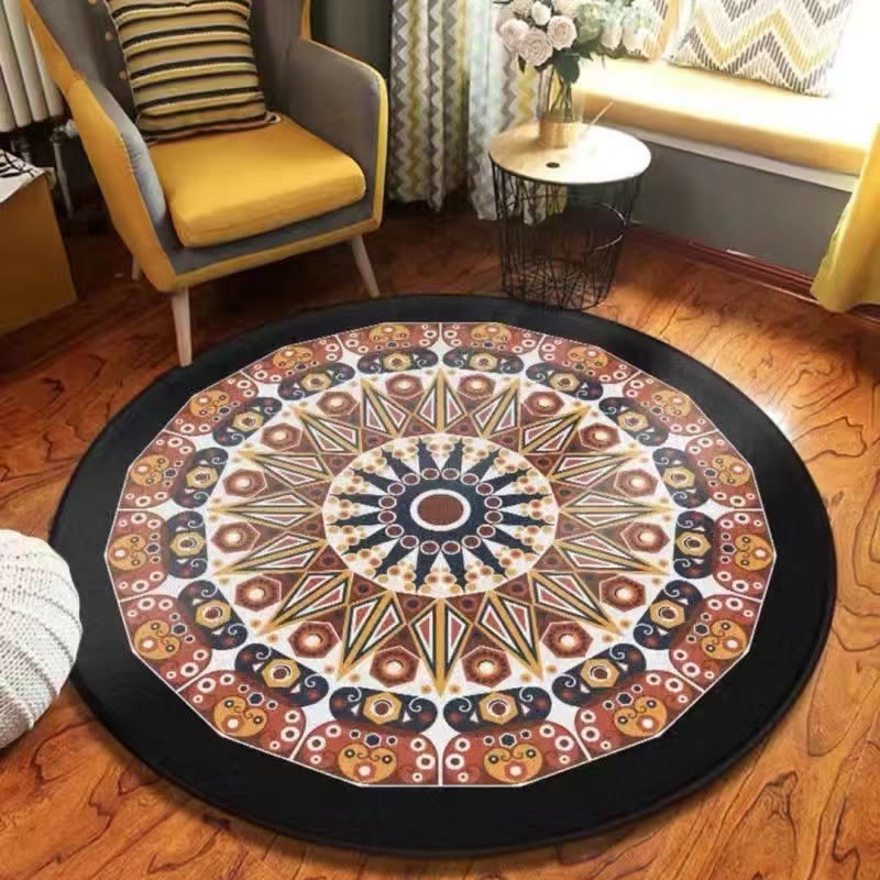 Olivenorma Mandala Round Area Rug Machine Washable Carpet - Mandala#8 - 180*180cm - Crystal Velvet - image 9