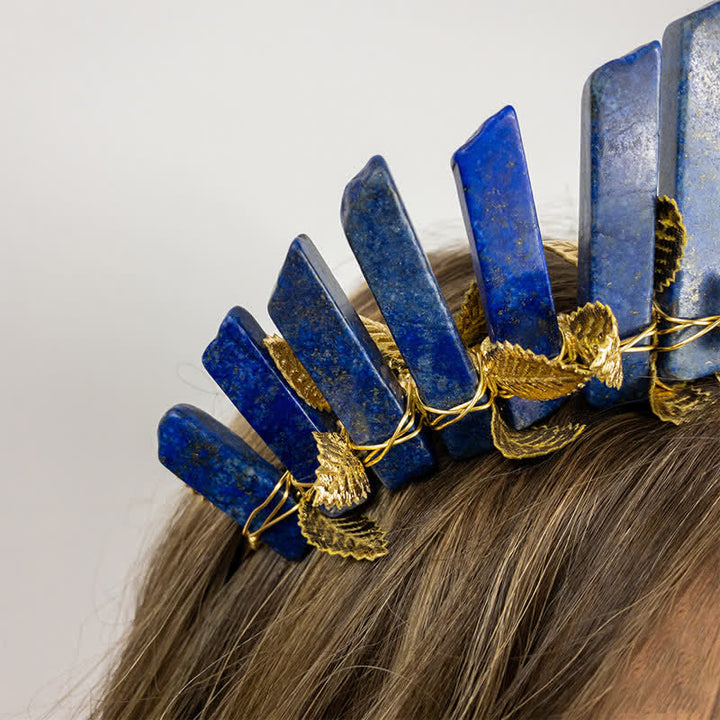 Olivenorma Lapis Lazuli Moon Witch Crystal Crown - image 3