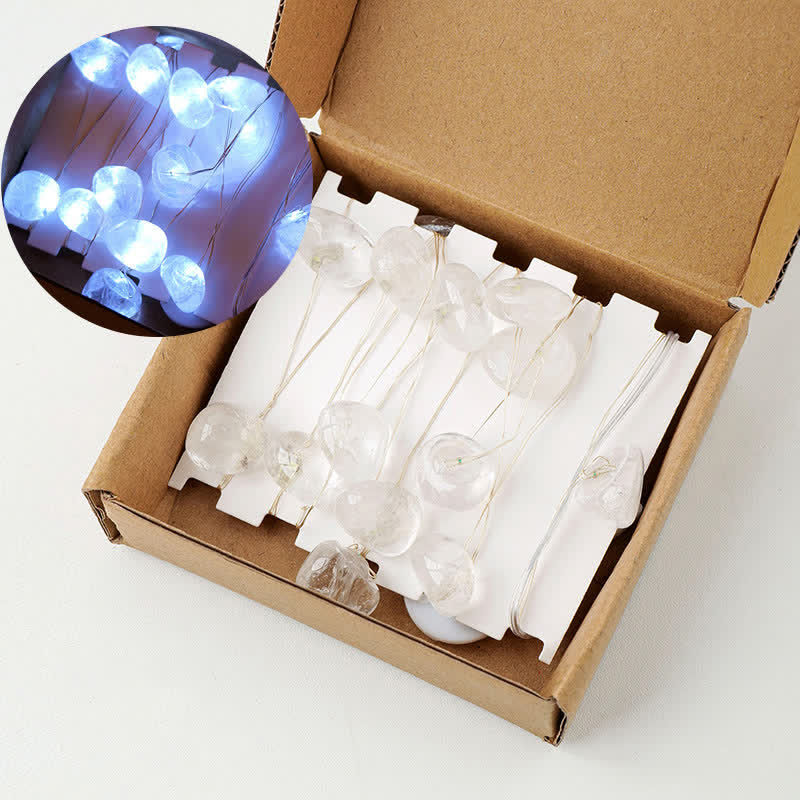 Olivenorma Natural Crystal Polished Stones Lamp Christmas Atmosphere Decoration - Clear Crystal - image 14
