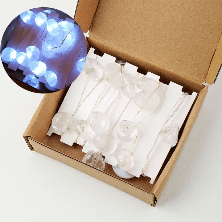 Olivenorma Natural Crystal Polished Stones Lamp Christmas Atmosphere Decoration - Clear Crystal - image 14