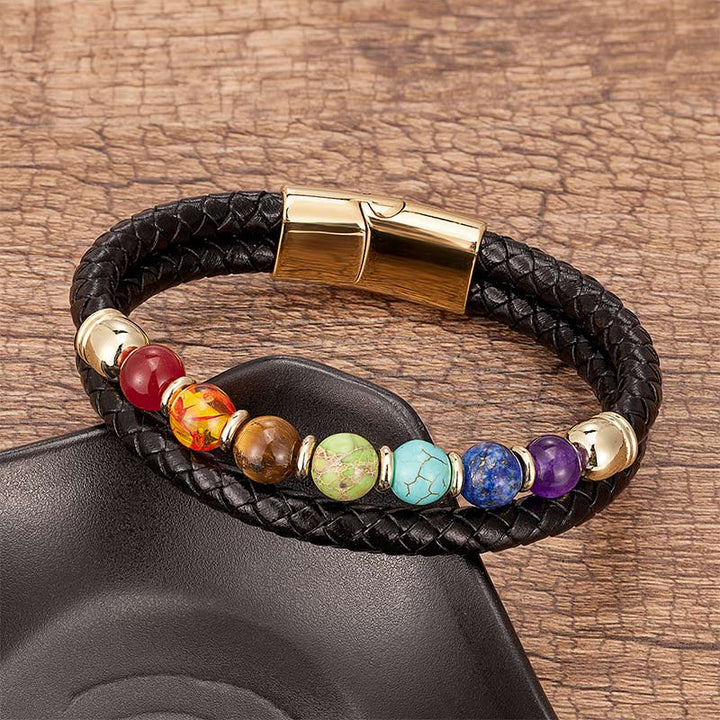 Natural Crystal Chakra Balence Bracelet - #2 - image 3
