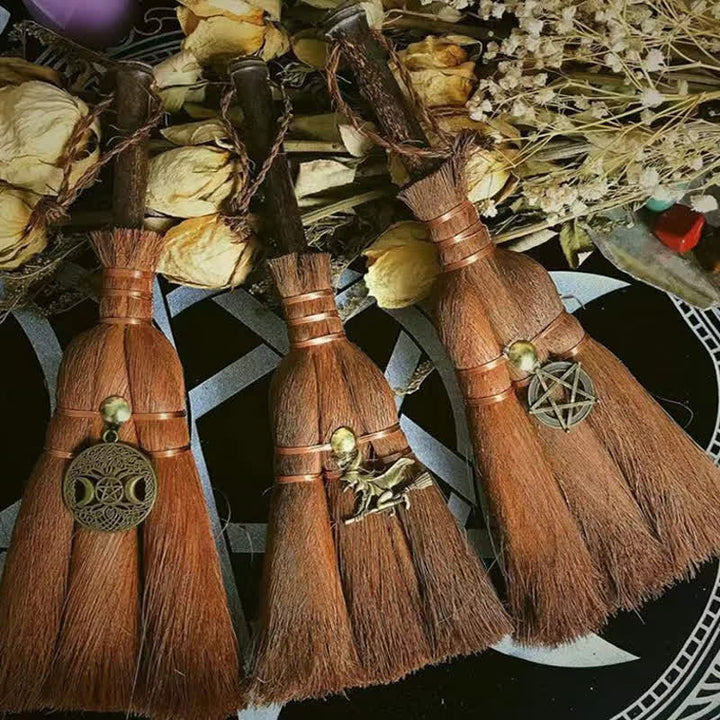 Olivenorma Tree Of Life Witchy Magic Broom Ornament - image 0