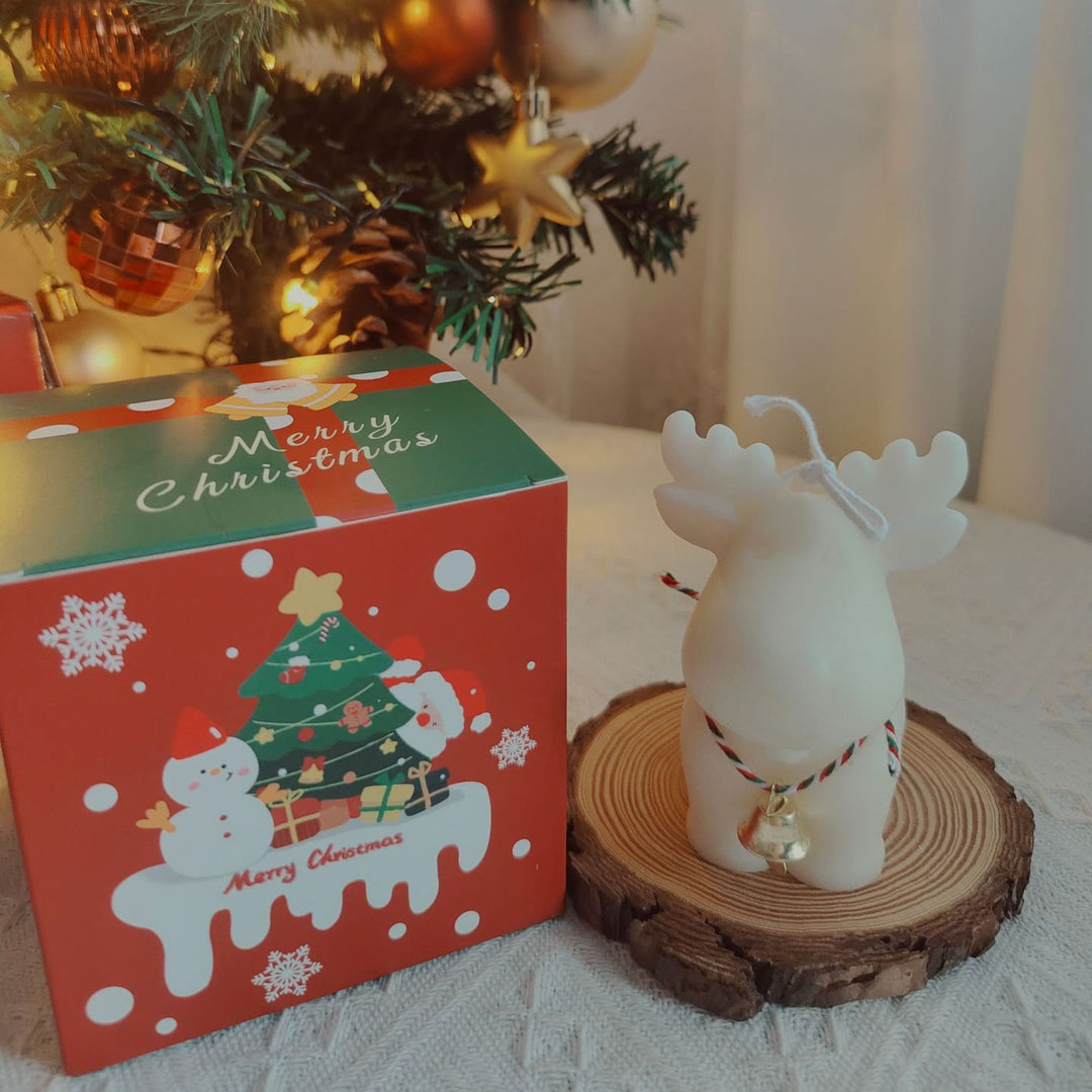 Olivenorma Christmas Cake Cookie Model Candle - Three-Dimensional Elk-8*6*10.5cm - image 13