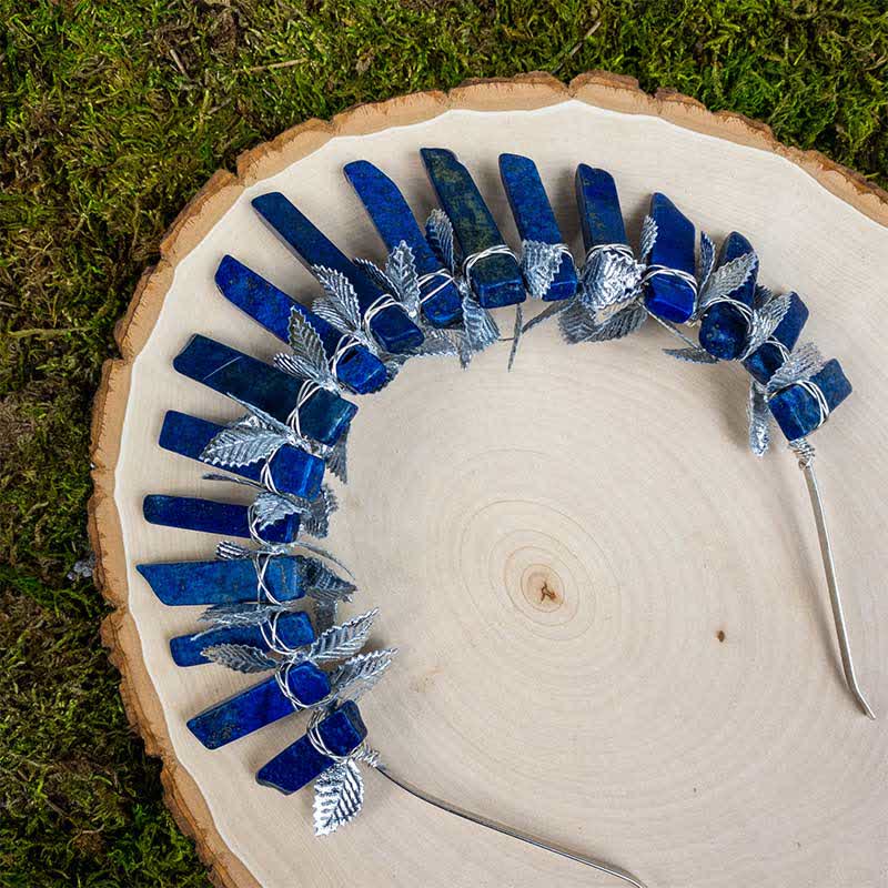Olivenorma Lapis Lazuli Moon Witch Crystal Crown - image 10