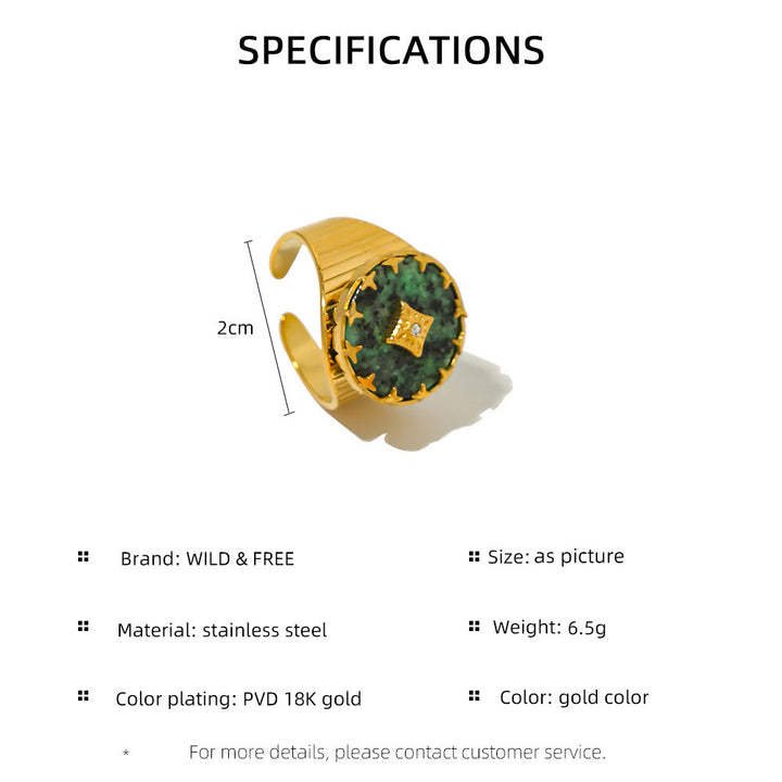 Olivenorma African Turquoise Adjustable Ring - image 5