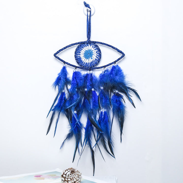 Olivenorma Blue Evil Eye Feather Dream Catcher - image 10