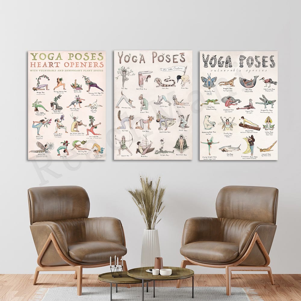 Olivenorma Yoga Partner Pose Heart Openers Poster - image 5