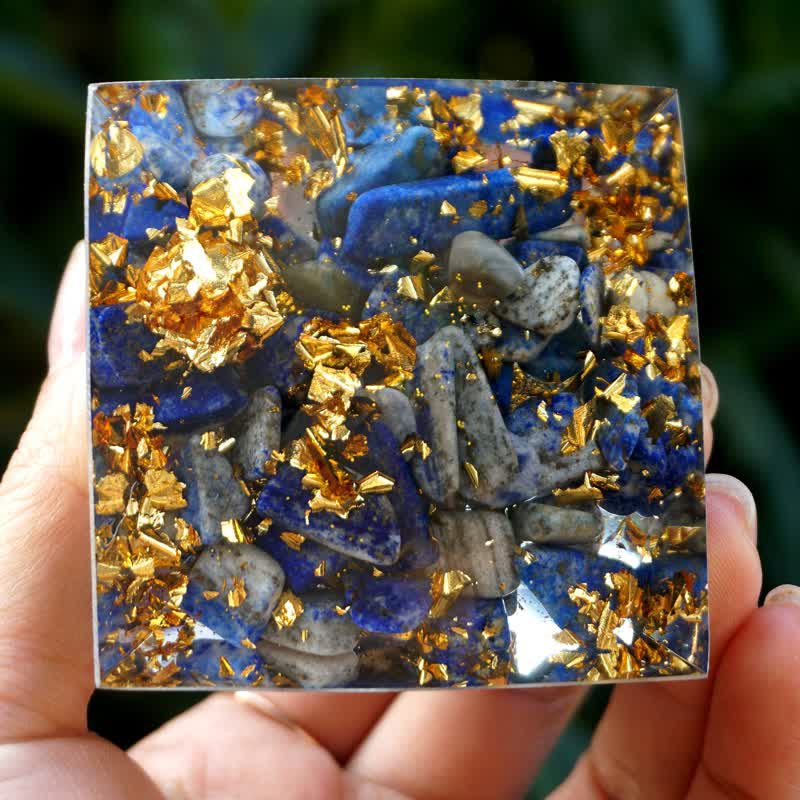 Olivenorma Positive Lotus Amethyst Sphere Orgone Pyramid - image 3