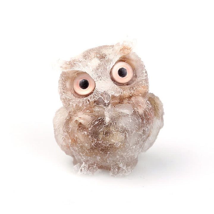 Olivenorma Wise Guardian Crystal Owl  Figurine Gemstone Decoration - Sun Stone - 2.08''(L) * 1.57''(W) * 1.45''(H) - image 12