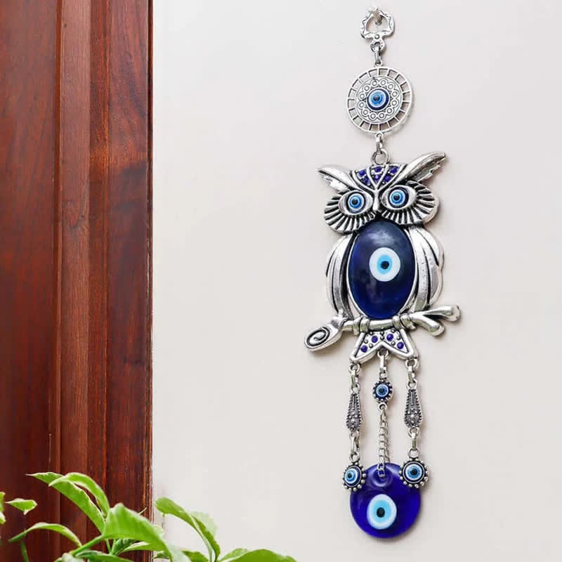 Olivenorma Evil Eye & Owl Protection Amulet Wall Decor - Evil Eye & Owl - image 0