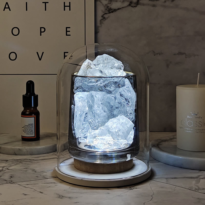 Olivenorma Fireless Diffuser Stone Crystal Aromatherapy Lamp - Clear Crystal - Grapefruit Bergamot - image 5