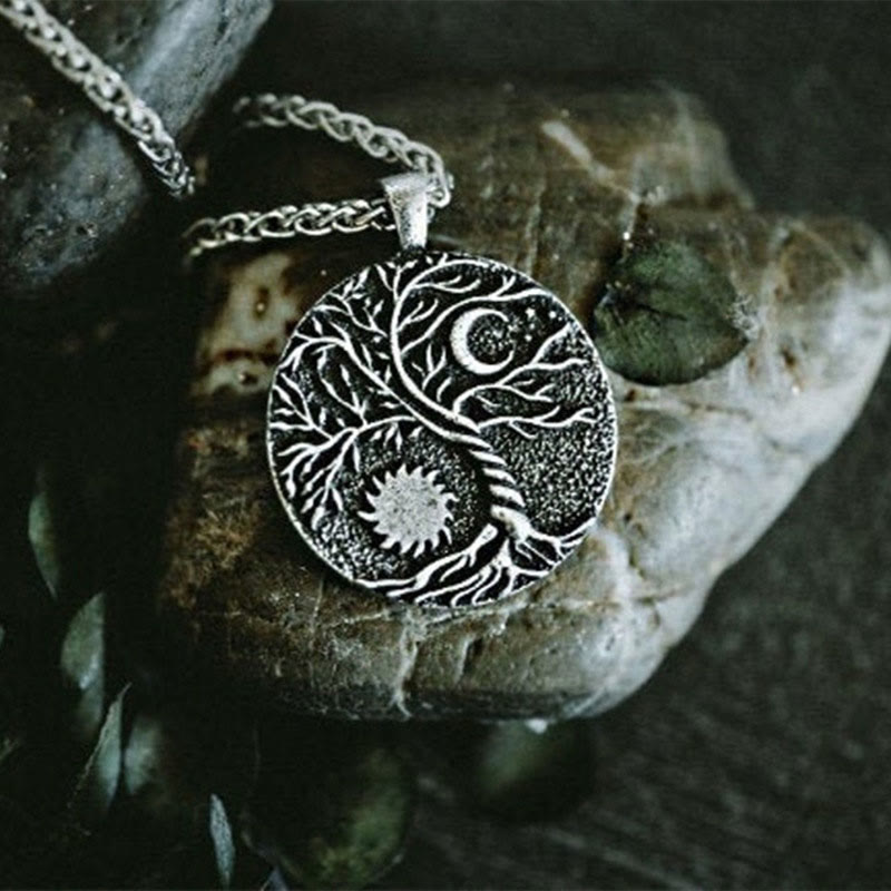 Olivenorma "Riding with the Stars" - Tree of Life with Sun and Moon Necklace - image 1