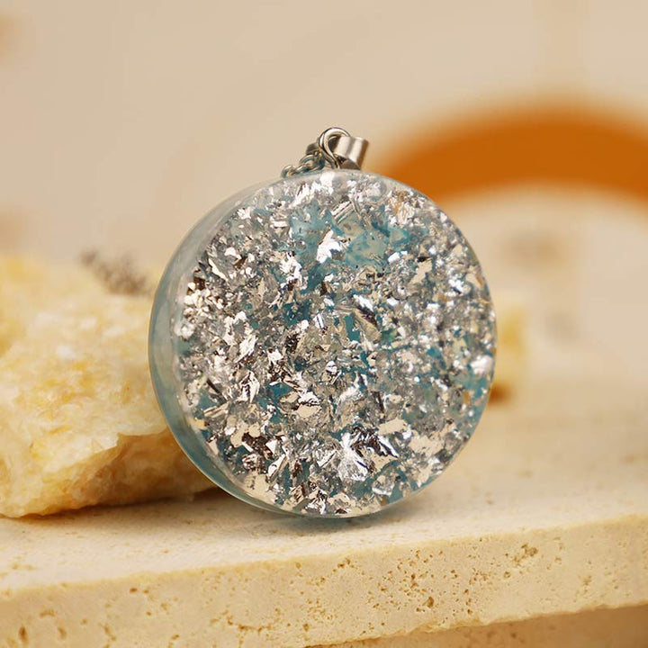 Aquamarine Metatron's Cube Energy Necklace - image 4