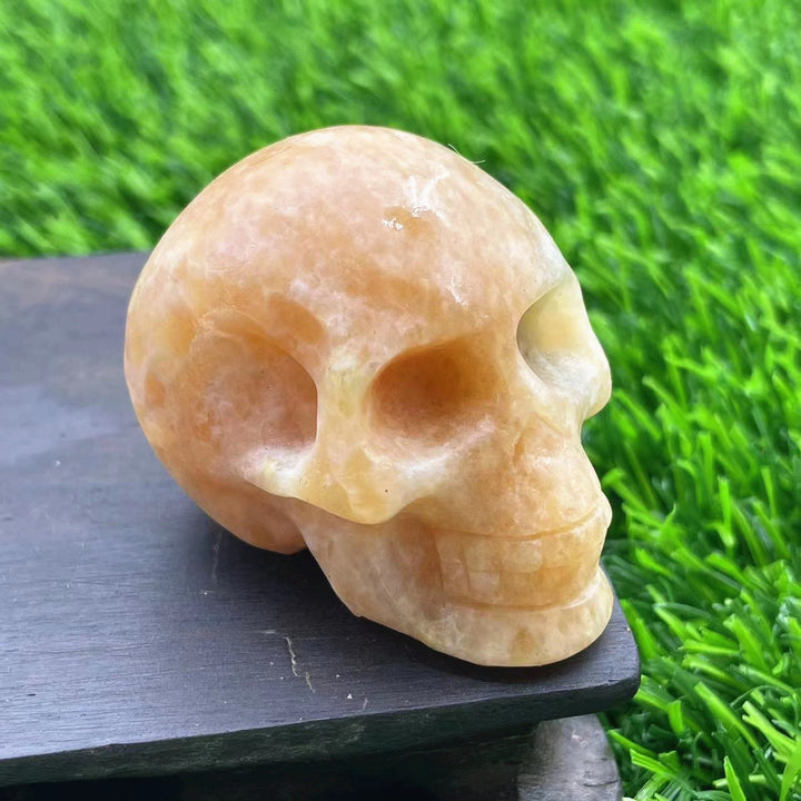 Olivenorma 5cm Carved Natural Crystal Skull Gemstone Decoration - Sun Stone - image 27