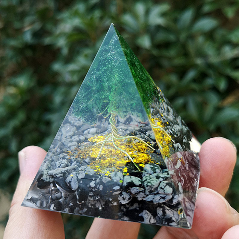 Olivenorma Alabaster Orgone Pyramid - image 1
