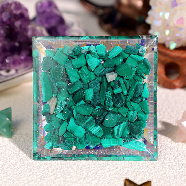 Olivenorma Lapis Lazuli Malachite Eye Of Horus Orgone Pyramid - image 4