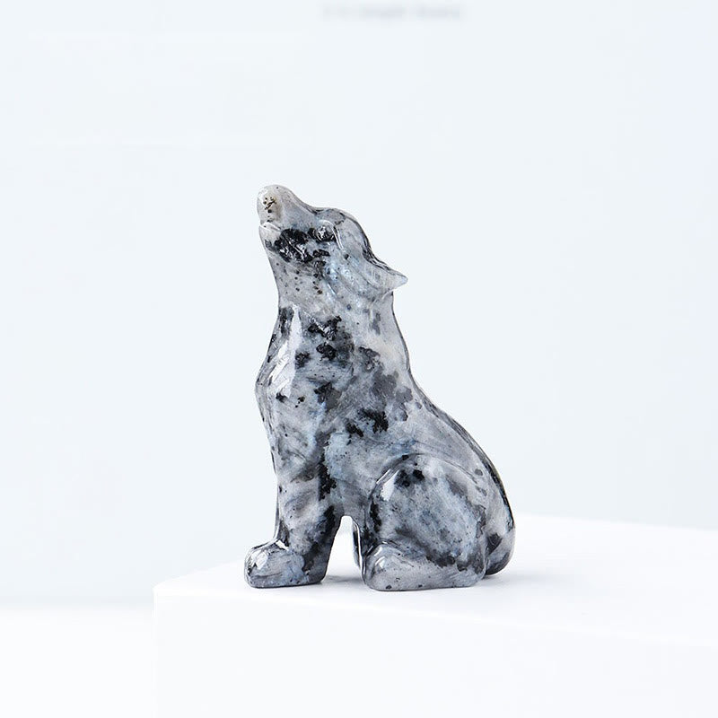 Olivenorma Natural Crystal Little Wolf Boy Gemstone Decoration - Flash Stone - image 14