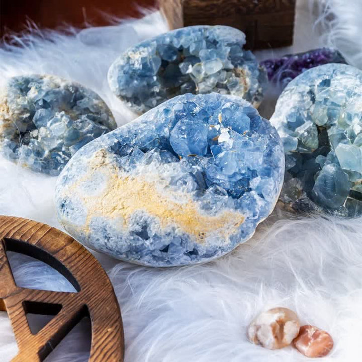 Olivenorma Natural Kyanite Geode Rock Gemstone Decoration - image 2