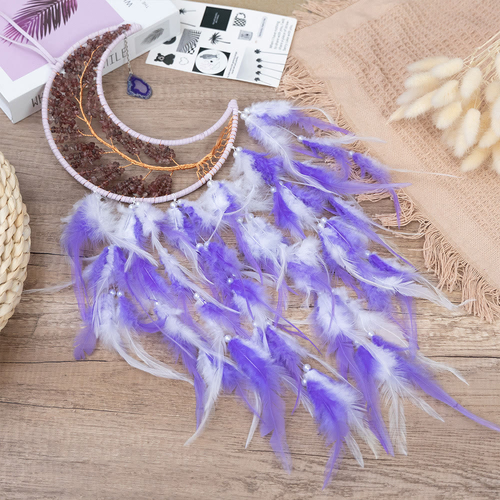 Olivenorma Natural Gravel Woven Tree of Life Moon Dream Catcher - image 39